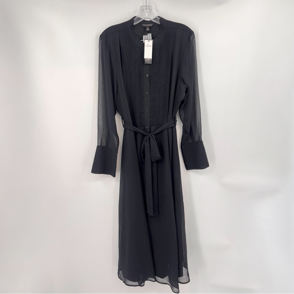 Banana Republic button front pleated front bust dress 16